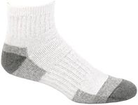 Fruit of the Loom mens Cushioned Durable Cotton Work Gear Socks With Moisture Wicking, White, One Size