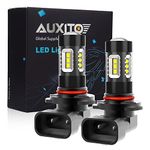 AUXITO H10 9140 9145 LED Fog Light Bulbs Max 80W High Power Extremely Bright 6500K Xenon White LED Bulbs Replacement for Fog Light or DRL,Pack of 2