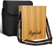 POGOLAB Portable Cajon Drum Traveling Cajon Box Wood Cajon Drum Musical Hand Percussion Musical Instruments with Strap Carrying Bag for Musicians Brown M02235