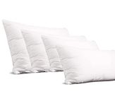 DESIRED DECOR Down Alternative Microfiber Pillow 17 x 27 Inch / 43cm x 69cm, White, Set of 4 pcs Pillows Best for Summer