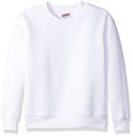 Soffe Boys' Big YTH Crew 9oz Fleece 50c/50p, White, Large