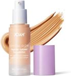 JOAH Crystal Glow Peptide-Infused Foundation, 2-in-1 Multitasking Korean Makeup with Blurring Face Primer, Luminizer, Hydration & Skin Defense for a Flawless Finish, 1.01 Oz, Light Neutral