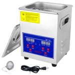 2L Ultrasonic Carburetor Cleaner Machine, Industrial Ultrasonic Parts Cleaner with Heater and Digital Timer, Ultrasonic Carb Cleaner for Repair