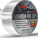 Eterart Aluminum Foil Duct Tape Heavy Duty,High Temperature Sealing and Patching,Perfect for HVAC,Air Ducts,Metal Repair, Ductwork,Foamboard, Insulation,Dryer Vent and More,2 Inches x 20 Yards,Silver