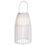 LUUK LIFESTYLE Scandinavian Design LED Lantern, Indoor & Outdoor Lighting, Camping lamp, Ecological Design, Adjustable Brightness, USB Rechargeable Battery, Ip44 Ambient Light, Floor lamp, matt White