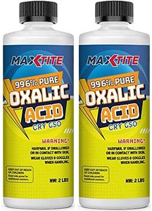 Oxalic Acid (2 Pack, 4lbs Total) 99.6% Pure - Metal & Wood Cleaning and Bleaching, Rust Removal (C2H2O4) - HDPE Container w/Resealable Child Resistant Cap