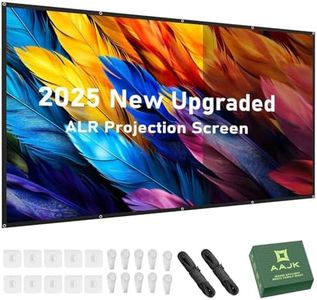 AAJK ALR Projector Screen, 4K Movie Projector Screen 16:9 HD Foldable Anti-Crease Portable Projector, Movies Screen for Home Theater Outdoor Indoor Support Double Sided Projection (120in Pro)