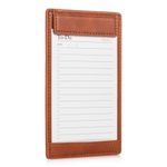 Notsu Note Card Holder | Minimalist 3x5 Inch Index Card Holder Handheld Case in Premium Brown Vegan Leather with 25 To Do List Notecards