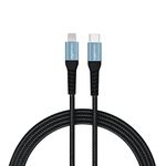 amazon basics Usb C To Lightning Aluminum With Nylon Braided Mfi Certified Charging Cable (Grey, 1.2 Meter), Black