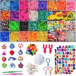 Momo's Den 2100+ Rubber Band Loom Bracelet Kit Loom Bands Kit Best Gifts for Birthday and Christmas with Premium Accessories 23 Bright Color Bands, Rubber Band Refill Kit for Girls & Boys