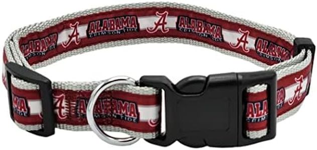 COLLEGE ALABAMA CRIMSON TIDE Dog Collar, Small Best NCAA DOG & CAT Collar. Adjustable.