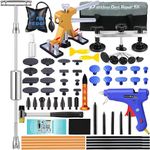 Manelord Auto Dent Puller Kit with Golden Lifter Dent Remover, Slide Hammer Car Body Paintless Dent Repair Set and Metal Bridge Puller for Vehicle Dent Removal