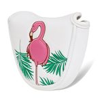 Craftsman Golf Flamingo Dance Wood White Mallet Putter Headcover for Heel Shaft Putters