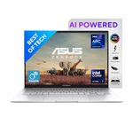 ASUS Zenbook 14, Intel Core Ultra 7, 14" 3K OLED 16:10 120 Hz, Thin & Light Laptop, Built-in AI (16GB RAM/1 TB//Win 11/Office 2021/Backlit/Touchscreen/75WHr /Foggy Silver/1.28 Kg), UX3405MA-PZ751WS