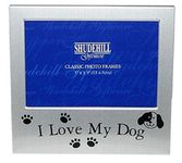 Shudehill 5" x 3" I Love My Dog Photo Frame, Occasion Present 73497, Metal, Silver, Size 5" x 3.5"