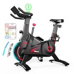 YESOUL Indoor Exercise Bike for Home, Stationary Bike with Silent Magnetic Resistance, 300lbs Capacity, Stable Triangle Frame, Adjustable Resistance & Smart App with Scenic Rides and Live Classes
