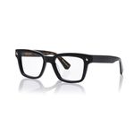 Shisen Fox Okinawa Versatile Vintage Square Frames for eyeglasses | Stylish eyewear Crafted from Italian Acetate material | 52 MEDIUM Unisex Spectacle Eye frame with Demo lenses (Black/Havana)