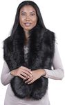 Brook + Bay Women's Faux Fur Shawl - Faux Fur Coat,Faux Fur Stole,Costume Faux Fur Wrap & Faux Fur Collar for Events, Parties