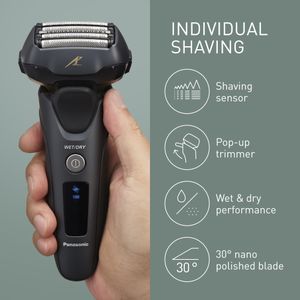 Panasonic 5-Blade Electric Shaver for Men – Wet & Dry Use