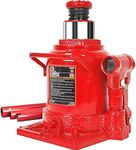 BIG RED T92007A Torin Hydraulic Stubby Low Profile Welded Bottle Jack, 20 Ton (40,000 lb) Capacity, Red