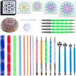 Hakkin Mandala Dotting Tools for Painting Rocks Mandala Painting Dotting Stencil Dot Mandala Kit 34PCS