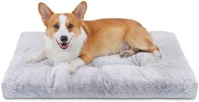 Nobleza Dog Bed Medium, Ultra Soft Thick Dog Beds Medium Washable, Fluffy Calming Anti Anxiety Dog Bed Dog Crate Mattress, Deluxe Plush Dog Mat with Anti-Slip Bottom, Grey, 80x50x10cm