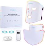 Nourished Bodynskin LED Light Therapy Face & Neck Mask - Facial Skin Care Device - 7 Colors Red & Blue - Rejuvenation, Anti-aging Product for Wrinkles