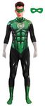 EASUIT Halloween Superhero Hal Jordan Cosplay Bodysuit Jumpsuit Lycra DC Comics Green Lantern Costume For Men