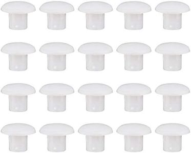 EMSea Hole Drilling Cover Plugs White Plastic Cover Cap for Kitchen Cupboard Wardrobes 250 x 5mm