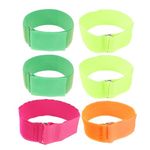 LIOOBO 6Pcs 3-Legged Race Bands, Elastic Race Bands 3 Legged Race Bands for Adults Kids, Colorful Legged Race Bands Elastic Tie Rope Relay Race Bands for Relay Race Game, Field Day, Backyard