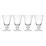 MIKASA Salerno Crystal Wine Glasses, 260ml, Set of 4 Lead-Free, Clear Fine Glasses with Short Stem and Wide Rim - Dishwasher Safe