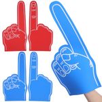 Ipetboom 4 Pcs Giant Foam Finger Number 1 Foam Hand DIY Blank Foam Hand Baseball Foam Fingers Foam Fan Finger