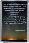 Super Universe Stephen Hawking - Look Up Quote Fridge Magnet 5 x 7.5 cm