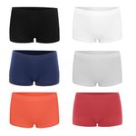 Libella Womens Boy Shorts Knickers Underwear Seamless Microfiber Boxer Shorts (Pack of 6)-3908 UN5 S/M