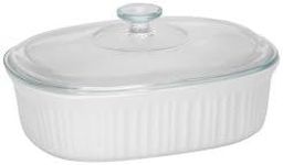 CorningWare 2-1/2-Quart Oval Casserole Dish with Glass Lid