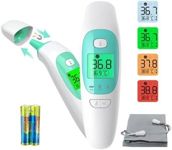 MiTdir® 20M Thermometer for Fever, Baby&Adult Thermometer, 3 Age Groups, Ear and Forehead Thermometer, Digital Infrared Thermometer for Body, Surface and Room, 40 Memory Data, Magnetic Cap