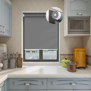 Window Shades 55 x 240 cm Privacy Protection Easy to Install, Premium Roller Blind Easy Fit Fittings Included for Any Window, Loft, Light Grey