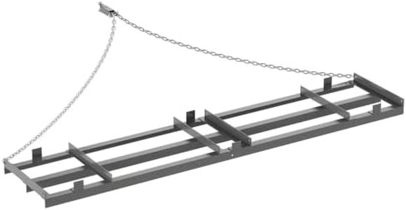 6FT Tow Behind Drag Harrow, Steel Driveway Grader Leveling Tool 96''L,Gray