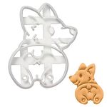 BAKERLOGY Corgi Butt Cookie Cutter - Detailed Biscuit Cutter Design for Baking and Crafts, Ideal on Fondant, Dough, Clay