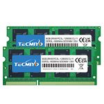 TECMIYO 16GB DDR3 1600MHZ(2x8GB) PC3L 12800s Sodimm DDR3 / DDR3L 1600MHz CL11 PC3-12800 1.35V/1.5V 204Pin Non-ECC Unbuffered SODIMM Memory RAM for Apple MacBook Pro,Imac,Macbook Mini