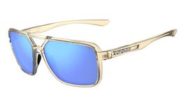 Tifosi Salto Aviator Sunglasses, Ideal For Golf, Hiking, Running, Tennis & Pickleball, Lifestyle, Lightweight And Durable Sunglasses For Men & Women (Golden Ray (Sky Blue Mirror))