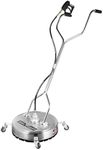 Surface Cleaner Attachment 20 inch Pressure Washer 4000 PSI, Pavement Patio Driveway Cleaning in Stainless Steel