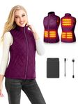 Kintiwe Heated Vest for Women,Heated Gilet with 12000mAh Battery Pack,Lightweight Thermal Body Warmer, Slim Fit Electric Rechargeable Heated Jacket