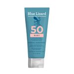 BLUE LIZARD Sensitive Skin Baby Mineral Sunscreen With Zinc Oxide, Spf 50+, Water Resistant, Uva/Uvb Protection With Smart Cap Technology - Fragrance Free, Reef Safe, 3 Oz. Tube