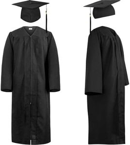 KEELYY Toge Diplome avec Chapeau de Diplome, Toque Diplome and Toge Universitaire, Costume Remise de Diplome pour Diplôme Lycée Bechalor, Graduation Cap and Gown pour Adultes Femme Homme