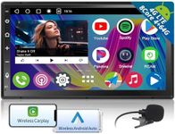 Double Din Car Stereo, 4G LTE WiFi Android Radio with Wireless Carplay & Android Auto, 4G+64G, 7 Inch QLED Touchscreen in-Dash Navigation, 36-Band EQ, GPS Tracking, Dual Bluetooth, MirrorLink