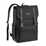 Chase Chic Laptop Backpack, Large Black Backpack with 15.6" Laptop Padded Compartment, Waterproof Multi-pocket College School Travel Rucksack for Men Women