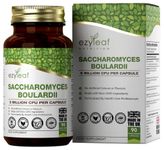 Ezyleaf Saccharomyces Boulardii [5 Billion CFU] | 90 Vegan Capsules | Probiotic Supplement | S Boulardii Probiotic with Clean Fillers | ISO Certified, Non-GMO, Gluten & Allergen Free