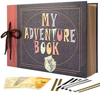INNOCHEER Adventure Book with Embossed Cover, Large 12.3 x 8.3 Inch 80 Pages Scrapbook Album, Gifts for Thanksgiving Day, Christmas, Anniversary, Family Memory