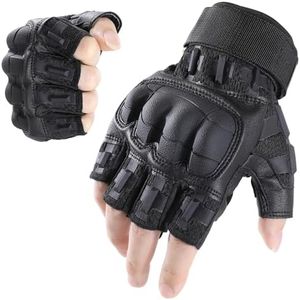 WTACTFUL Fingerless Tactical Gloves Men Women, Breathable Reinforced Palm